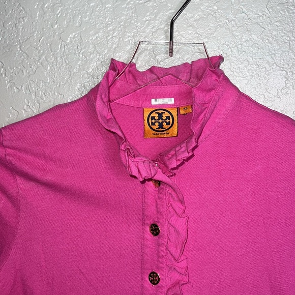 Tory Burch Pink Ruffled Top - Picture 3 of 5